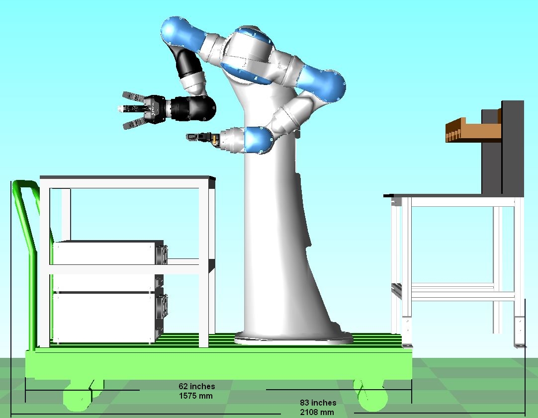 RoboKiosk Simulation Side View