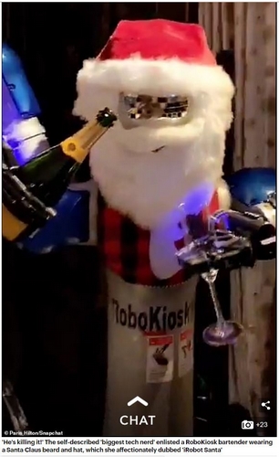 RoboKiosk Paris Hilton SnapChat